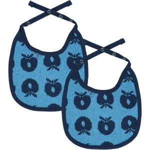 Småfolk Blue 2 Pak Lille Bib Med Æbler Babykids_Smaafolk