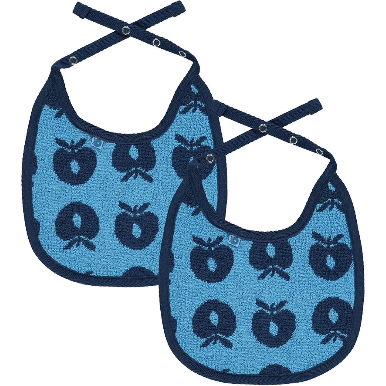 Småfolk Blue 2 Pak Lille Bib Med Æbler Babykids_Smaafolk