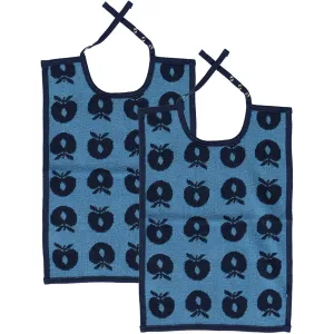 Småfolk Blue 2 Pak Stor Bib Med Æbler Babykids_Smaafolk