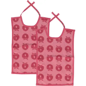 Småfolk Pink 2 Pak Stor Bib Med Æbler Babykids_Smaafolk