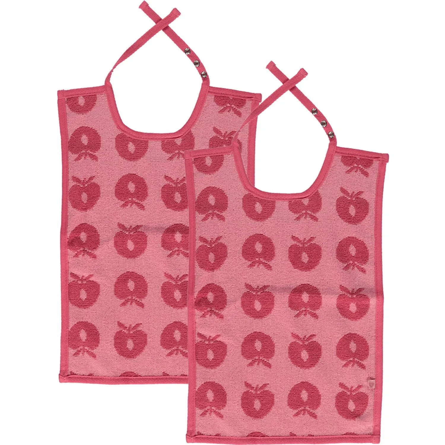Småfolk Pink 2 Pak Stor Bib Med Æbler Babykids_Smaafolk