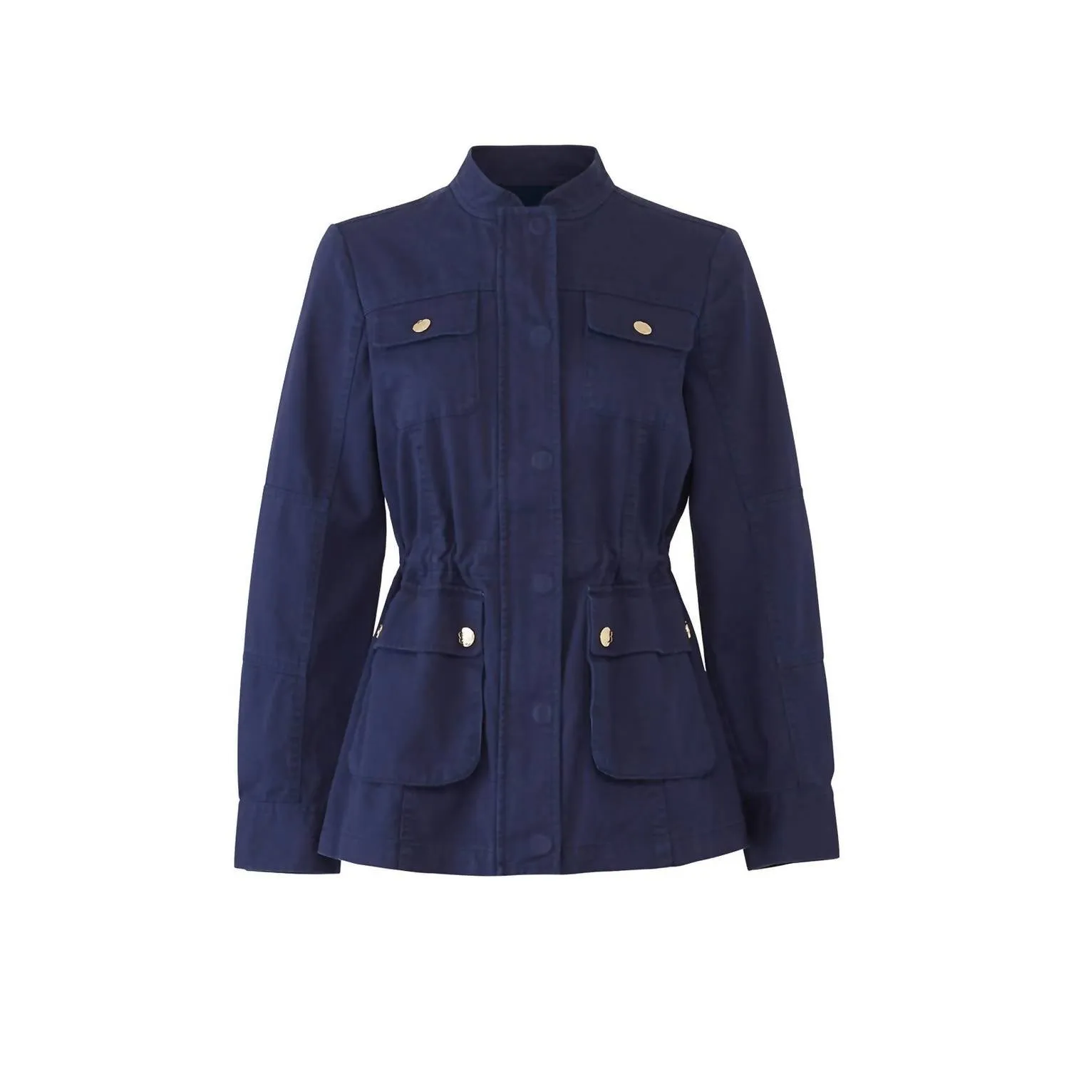 Solid Pocket Utility Jacket In Nassau Navy