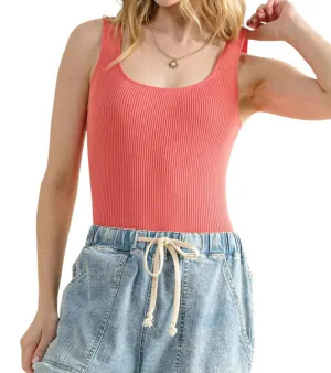 Something Good Is Happening Bodysuit In Coral