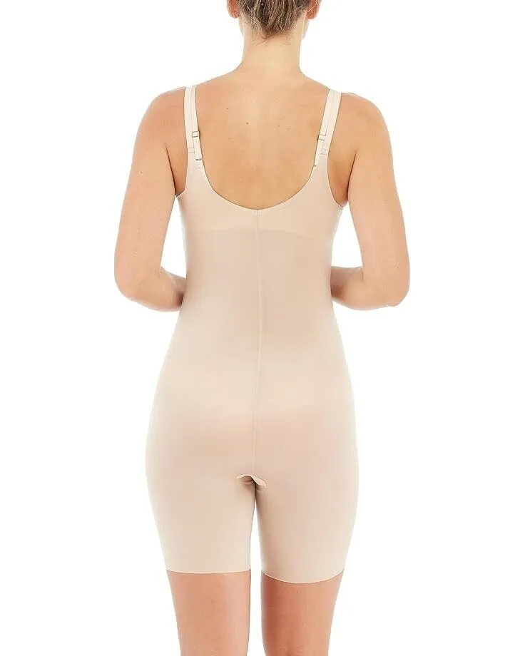 Spanx Thinstincts 2.0 Women's Beige Open-Bust Midthigh Bodysuit One Piece JDM007