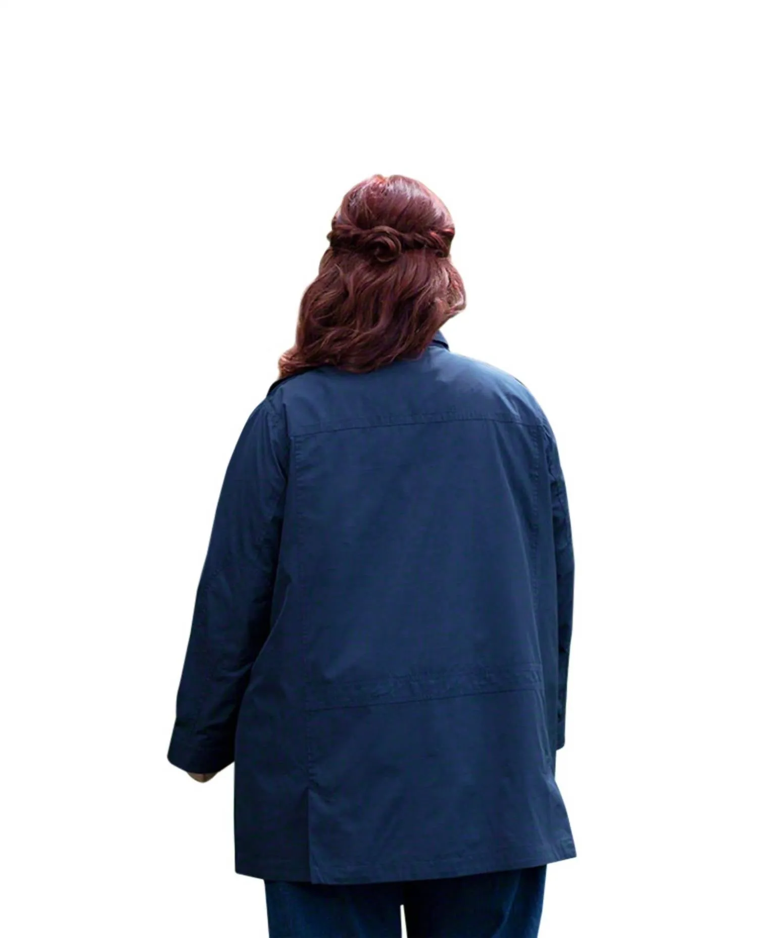 Spencer Long Sleeve Jacket - Plus Size In Navy Spencer