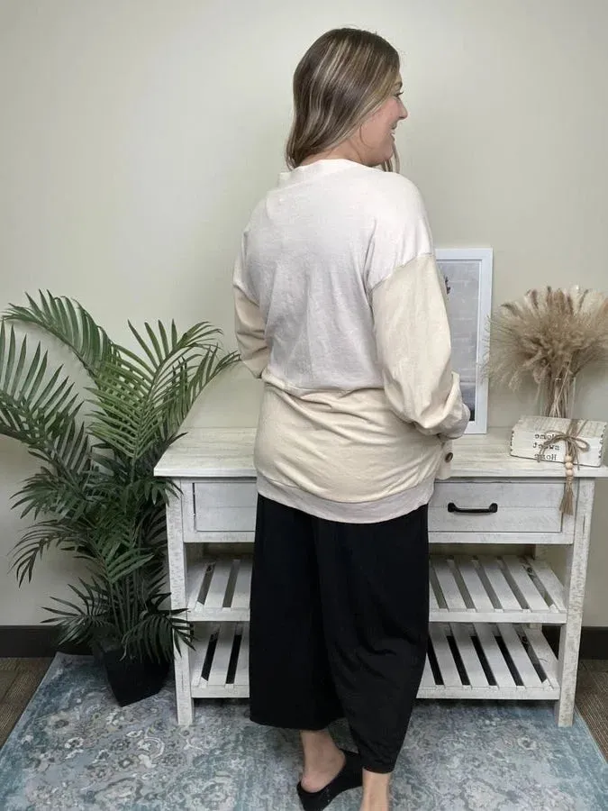 Spice It Up Women's Two Tone Button Up Cardigan *Final Sale*