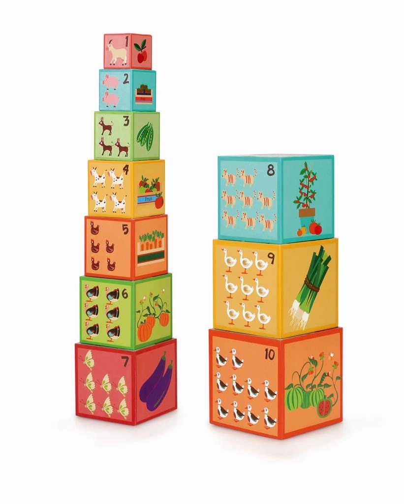 Stacking Block Tower - Farm