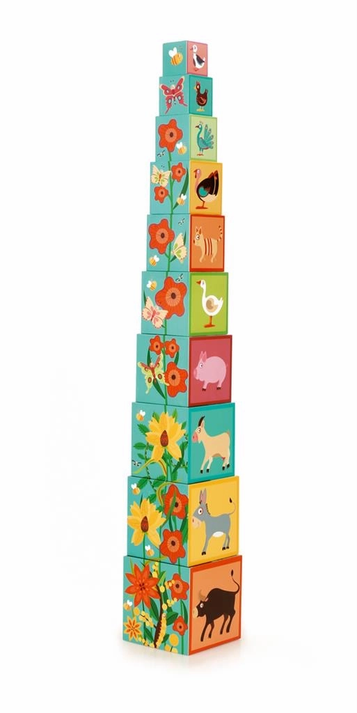 Stacking Block Tower - Farm