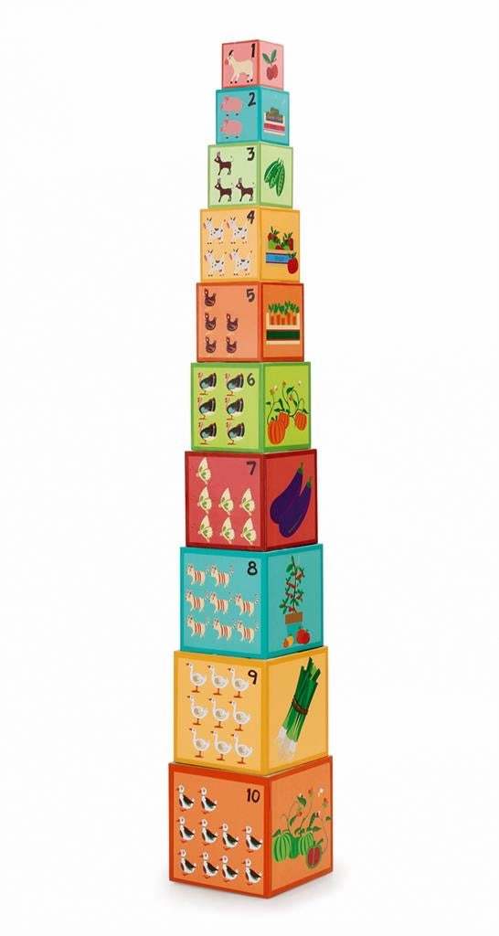 Stacking Block Tower - Farm