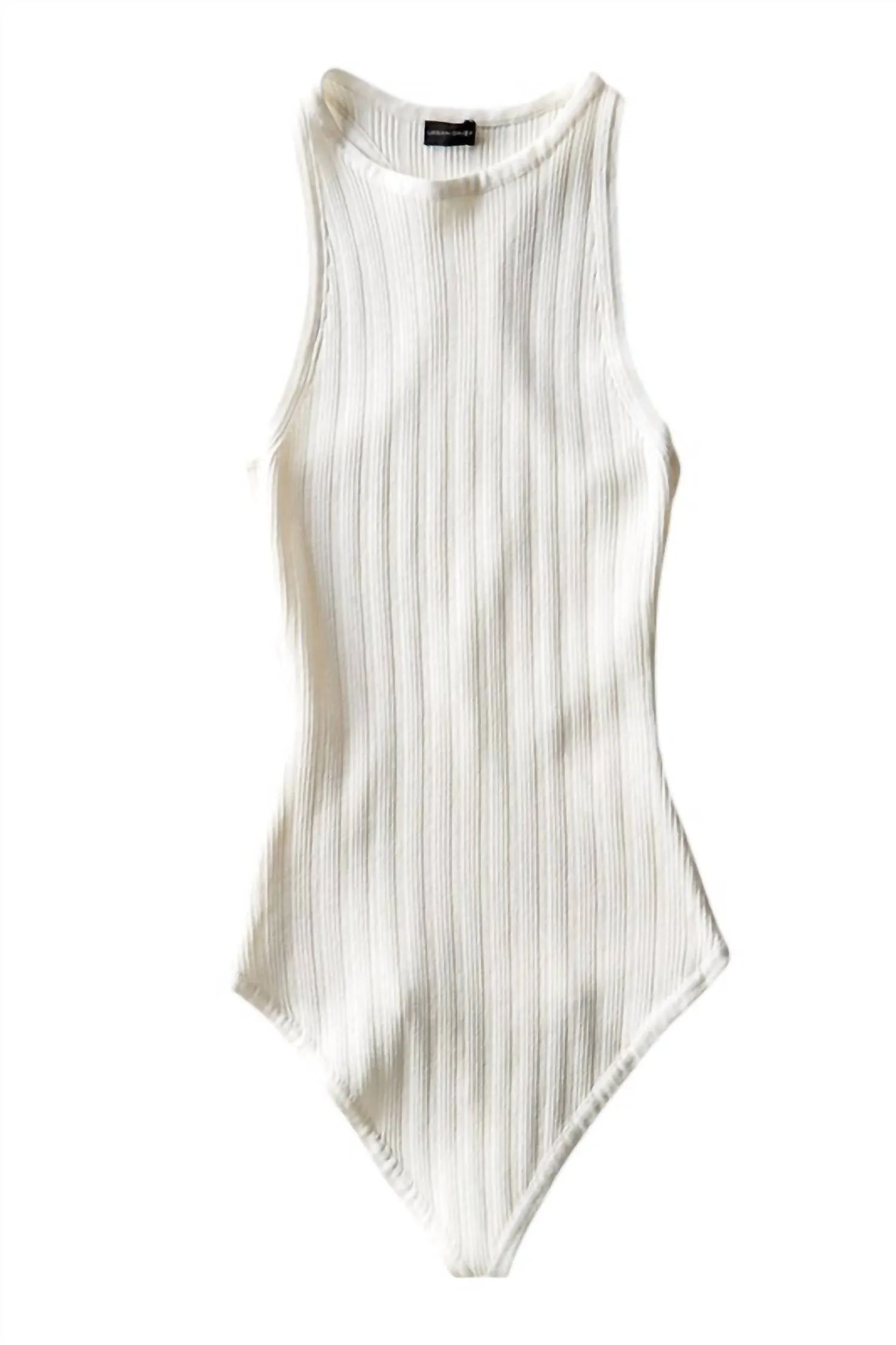Stacy Sleeveless Knit Bodysuit In White