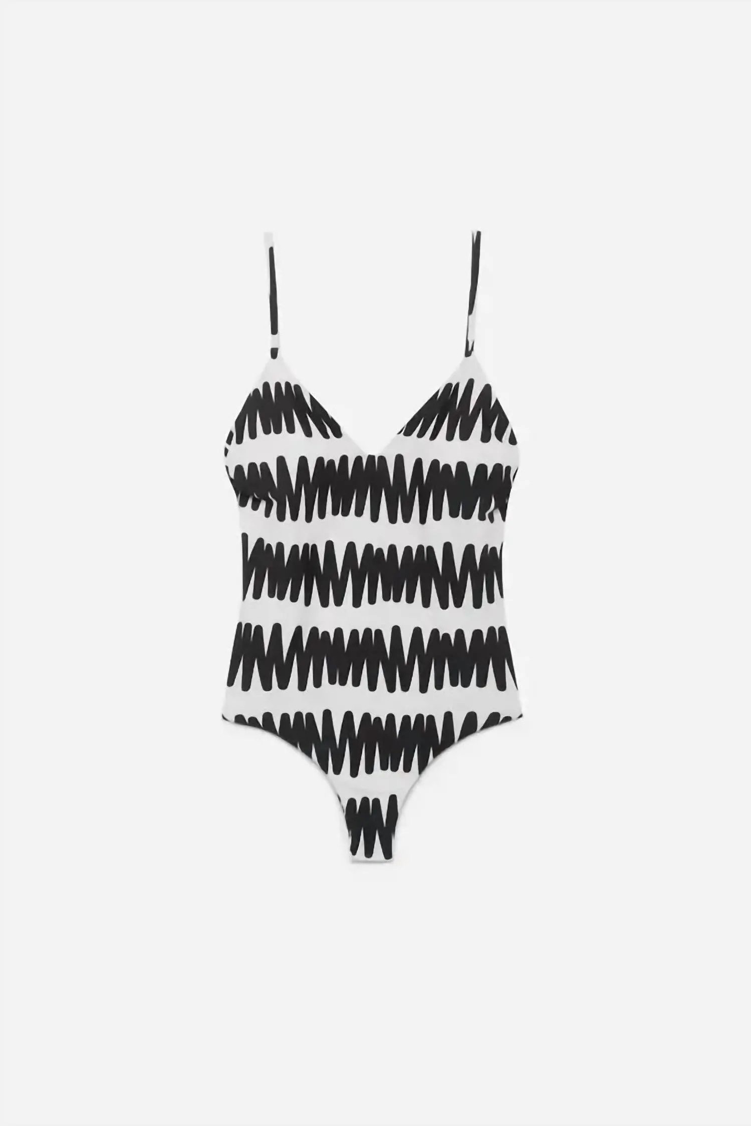 Striped V-Neck Swimsuit In Summer Vibes