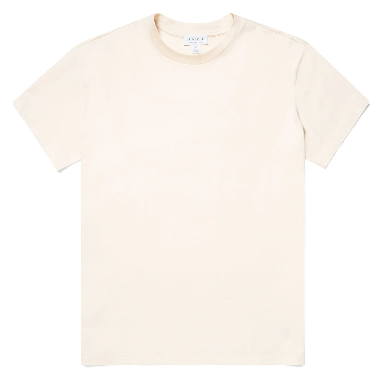 Sunspel Womens Boy-Fit Crew Neck T-Shirt Undyed Sunspel Clothing