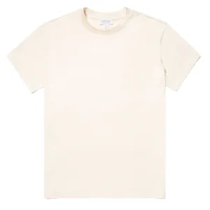 Sunspel Womens Boy-Fit Crew Neck T-Shirt Undyed Sunspel Clothing