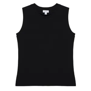 Sunspel Womens Boy Fit Tank T-Shirt Black Sunspel Clothing