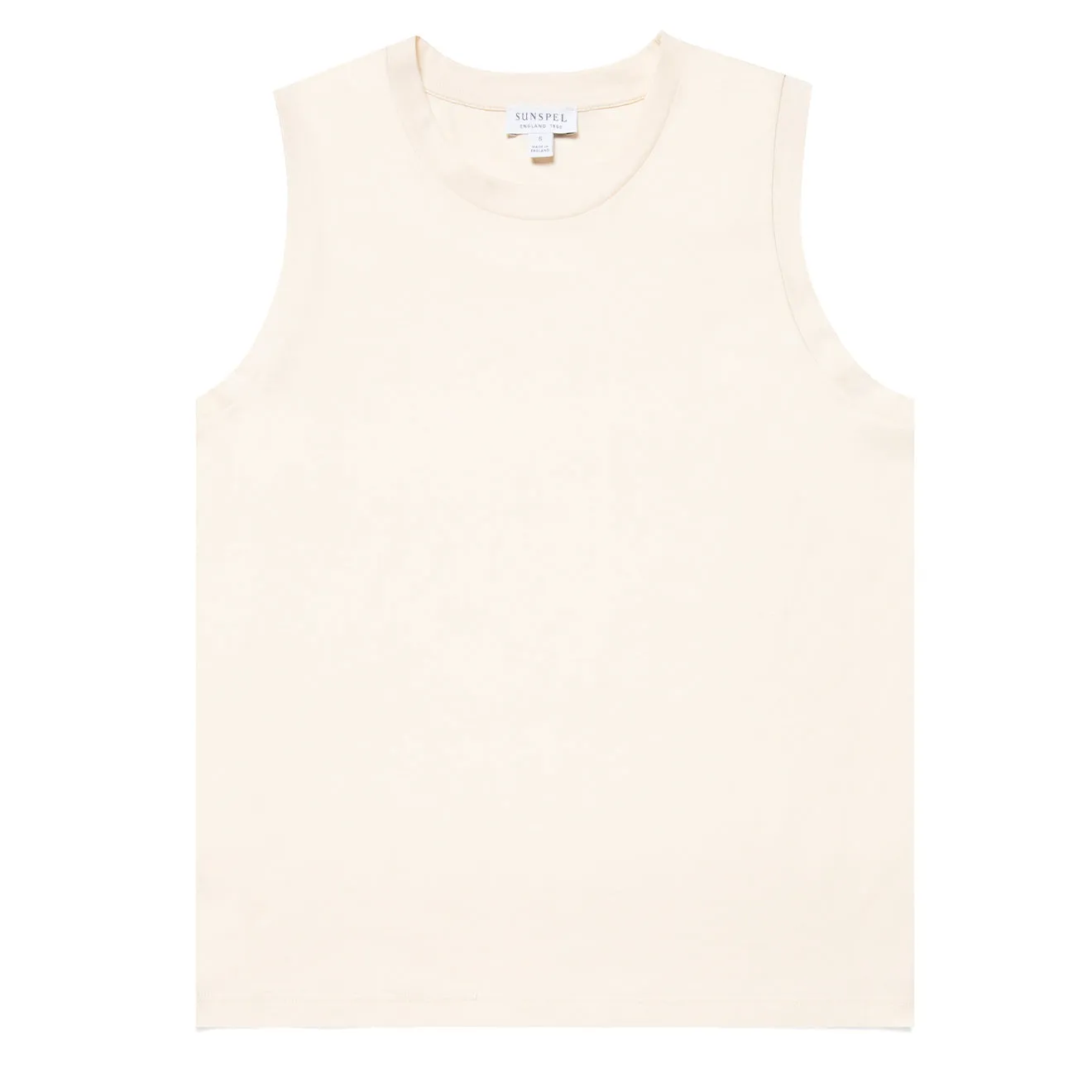Sunspel Womens Tank T-Shirt Undyed Sunspel Clothing