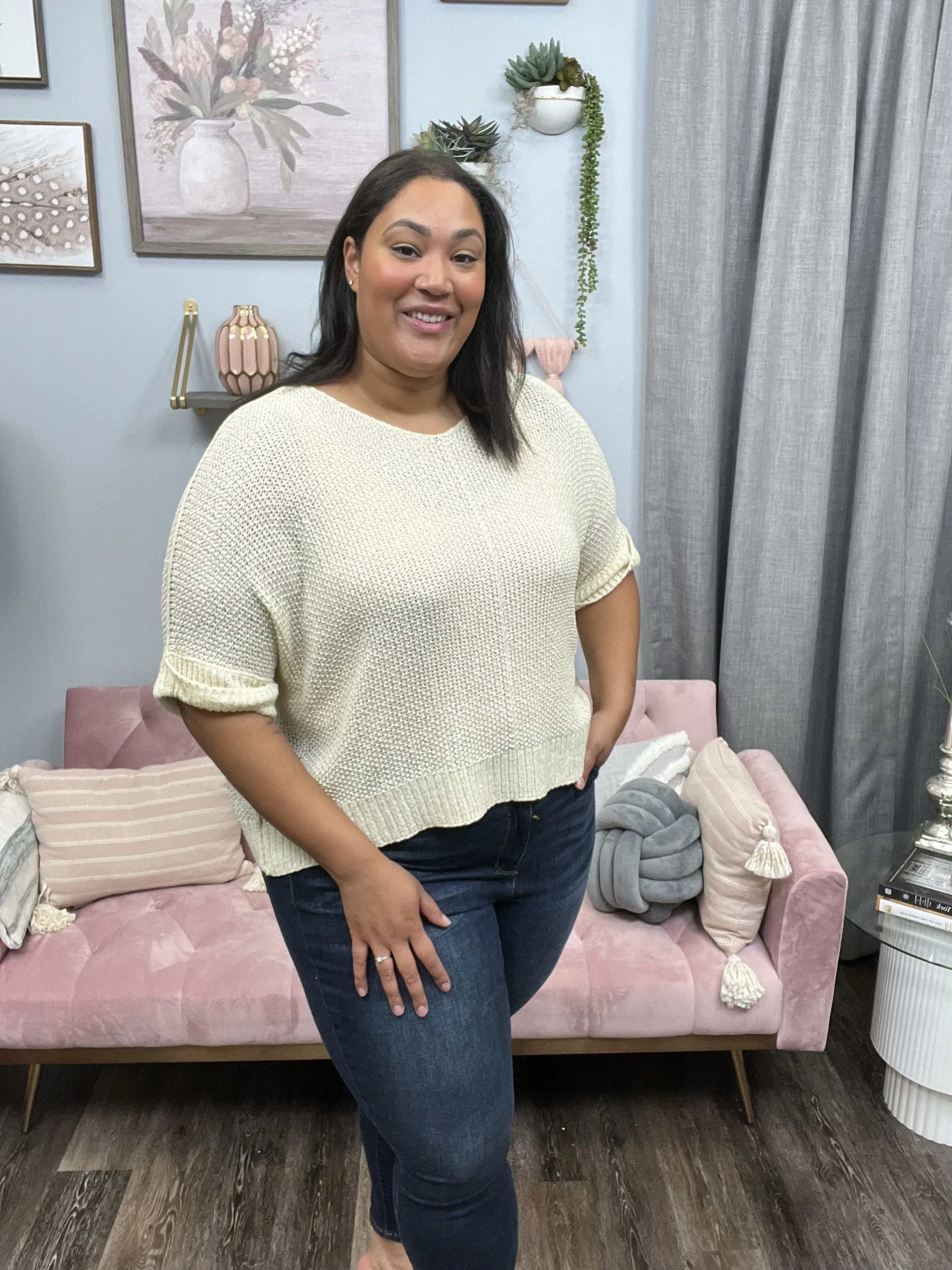 Talk To Me Girl Women's Knit Short Sleeve Top *Final Sale*
