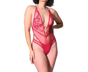 Tirgis Bodysuit 311449 In Crimson