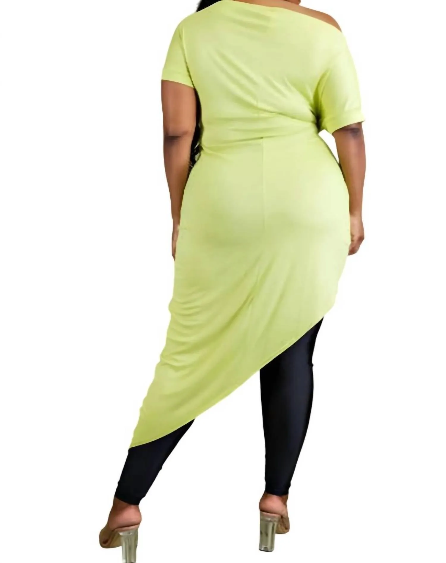 To The Point Tunic Top - Plus In Neon Yellow