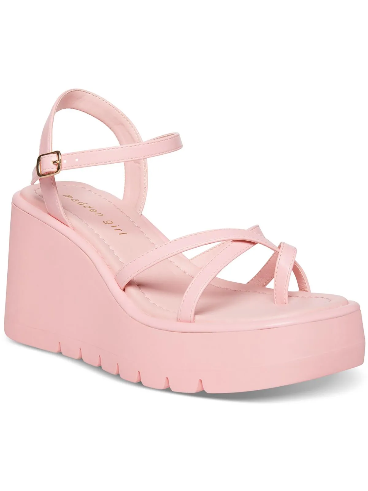 Vaultt Womens Fauxn Faux Leather Platform Sandals
