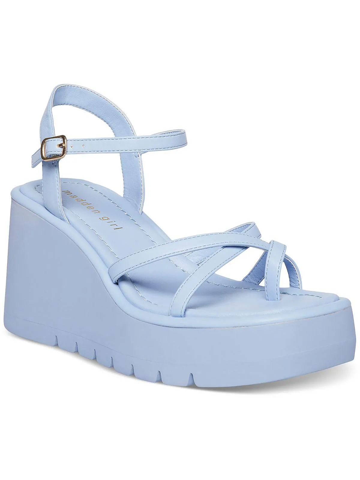 Vaultt Womens Fauxn Faux Leather Platform Sandals