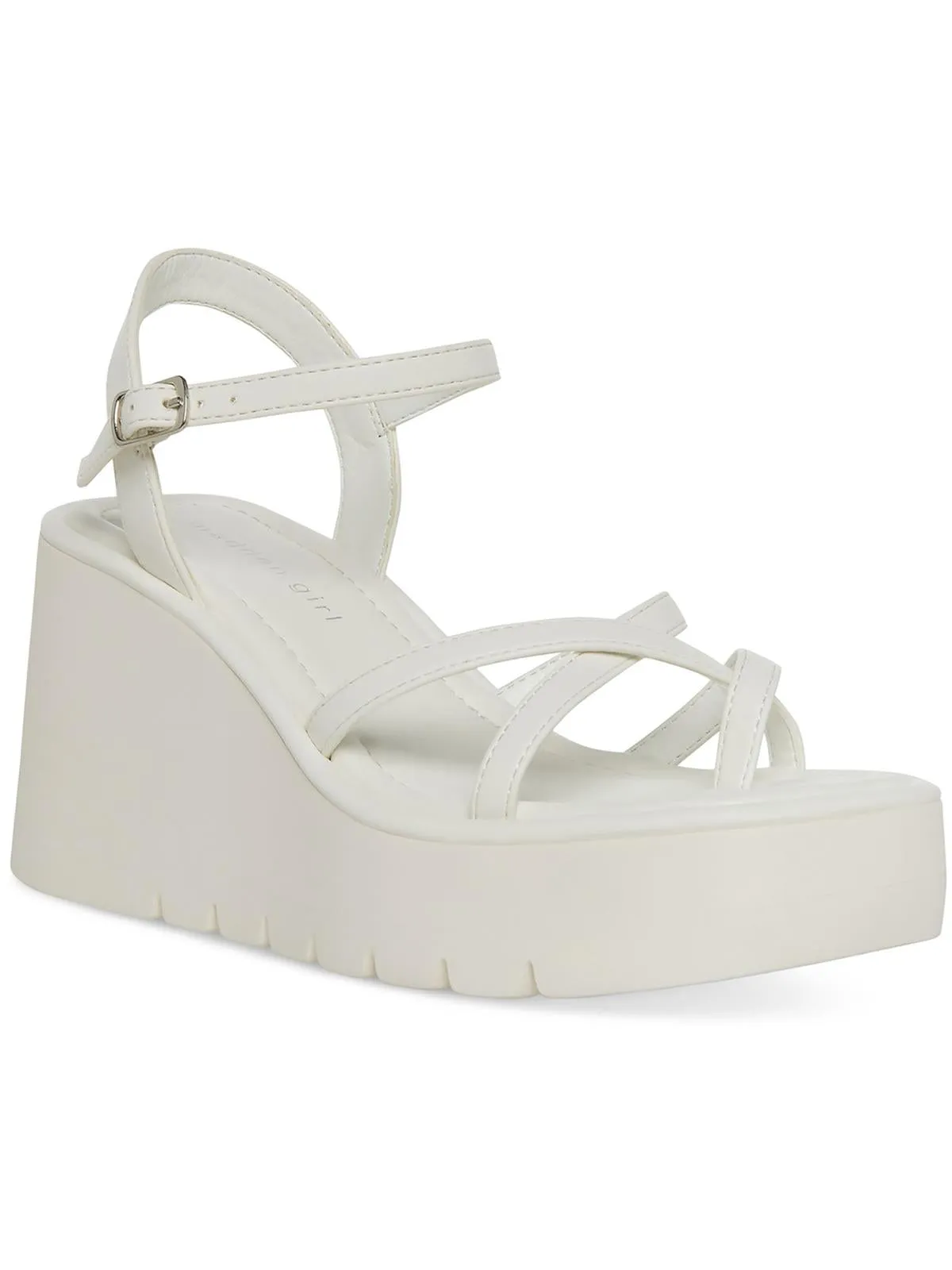 Vaultt Womens Fauxn Faux Leather Platform Sandals