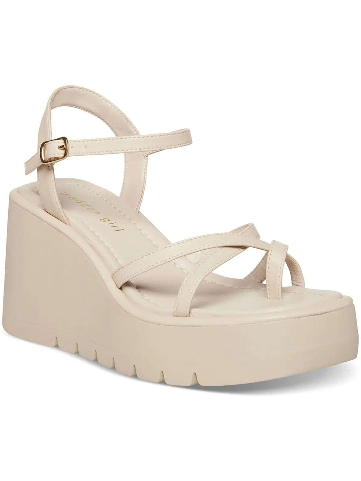 Vaultt Womens Fauxn Faux Leather Platform Sandals