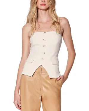 Walter Baker Bianca Linen-Blend Top