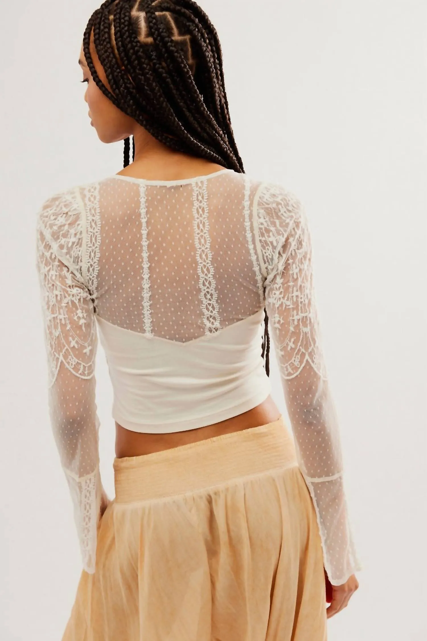Whos That Girl Long Sleeve Top In Ivory