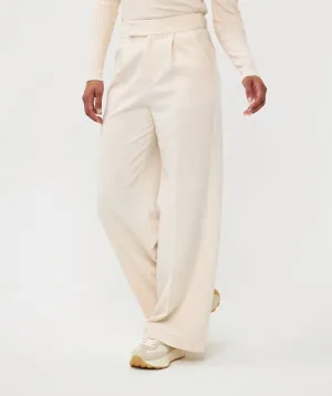 Wide Leg Trouser In Beige