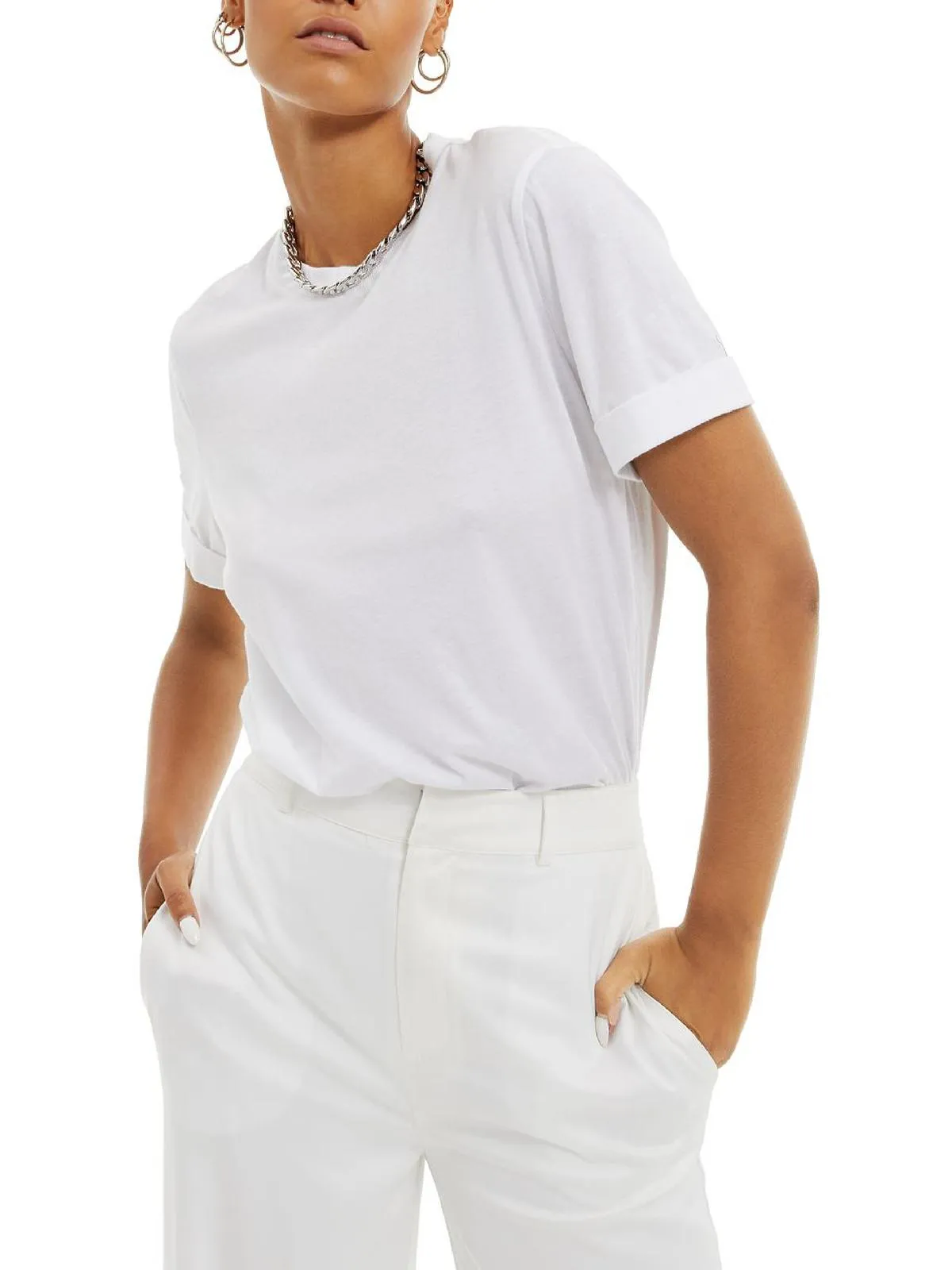 Womens Cotton Cuff Sleeve Bodysuit
