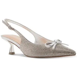 Womens Embellished Glass Slingback Heels