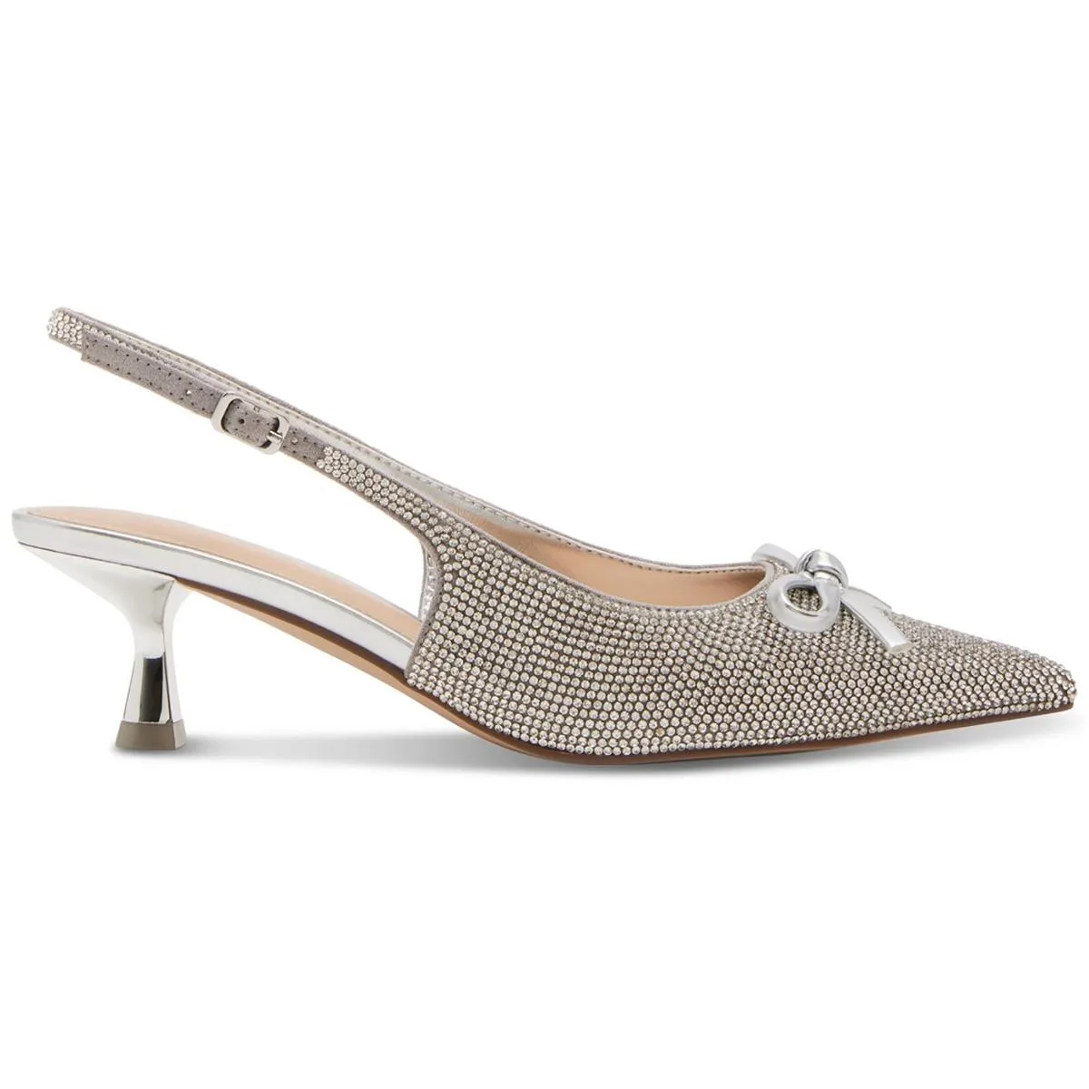 Womens Embellished Glass Slingback Heels