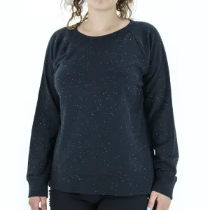 Women's Speckled Sweatshirt,Black