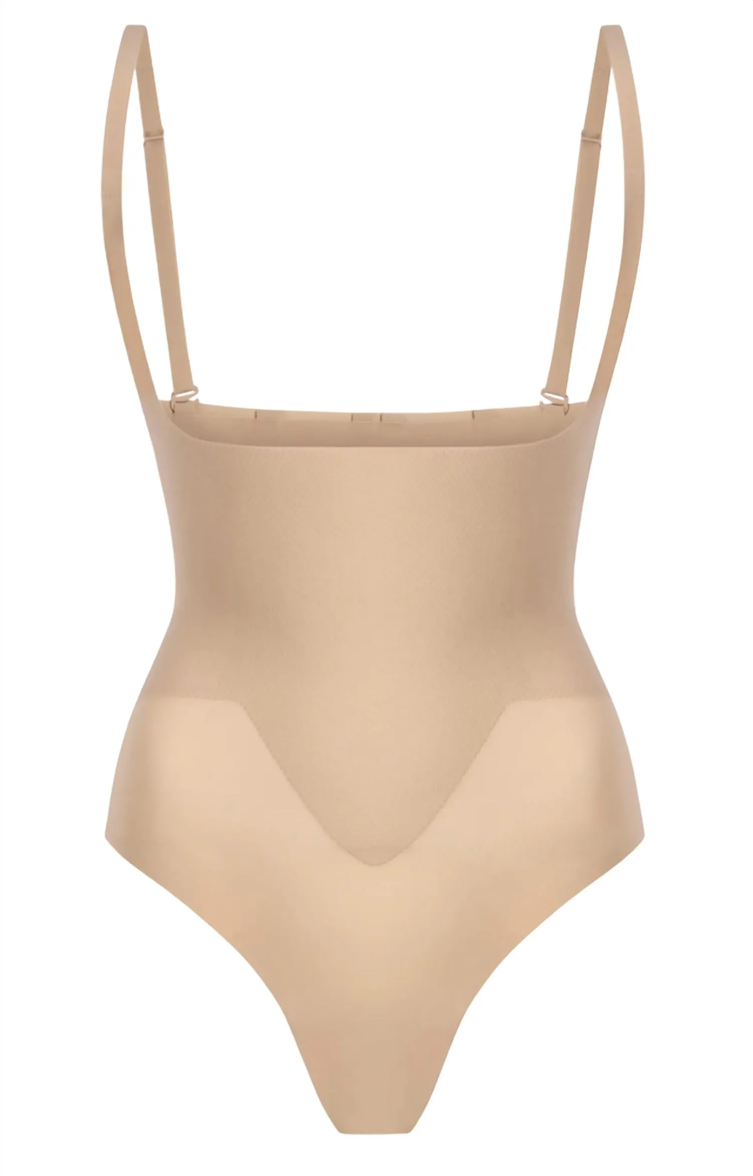 Women's Zone Smoothing Open Bust Bodysuit In Beige