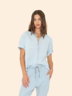 Xirena Women's Clothing Shirt X5chm114 Channing Xschm1 Air-Blue