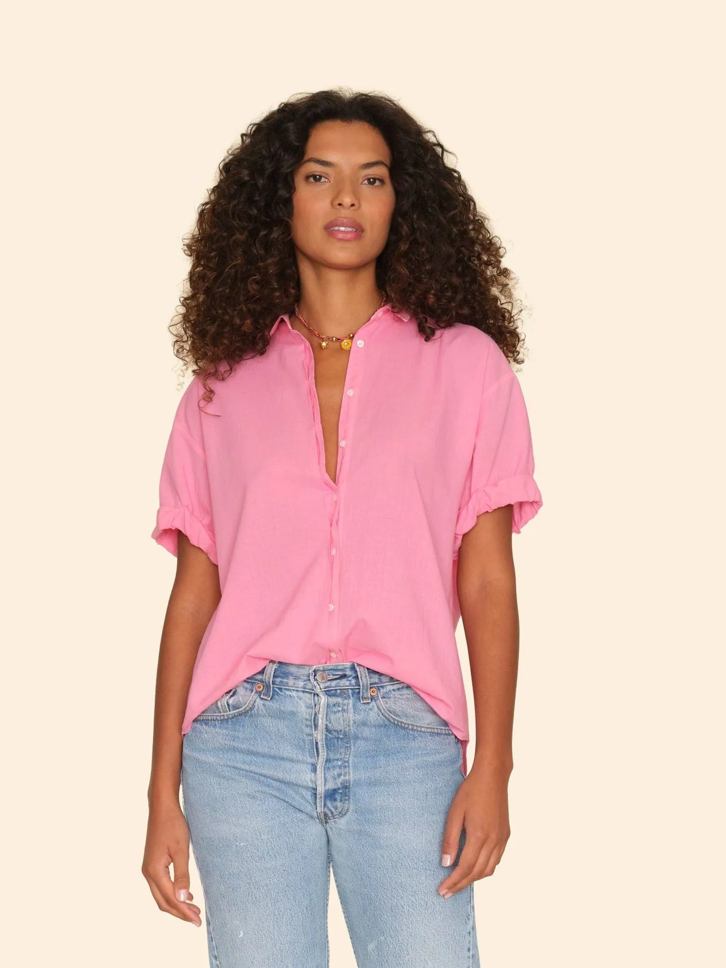 Xirena Women's Clothing Shirt X5ctp114 Channing Shirt Rose-Pink