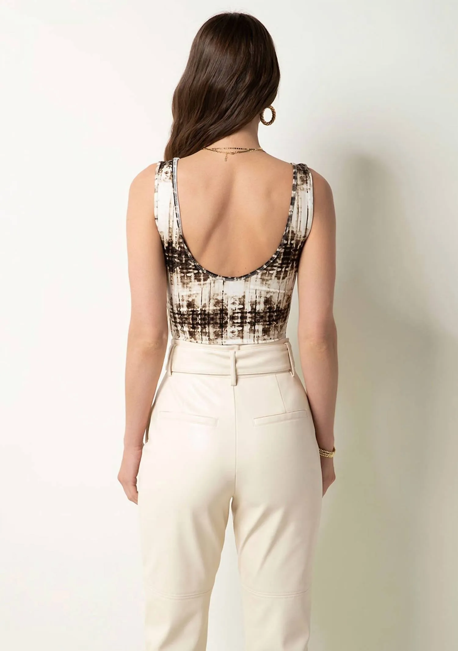 Yasma Bodysuit In Folded Shibori Stripe